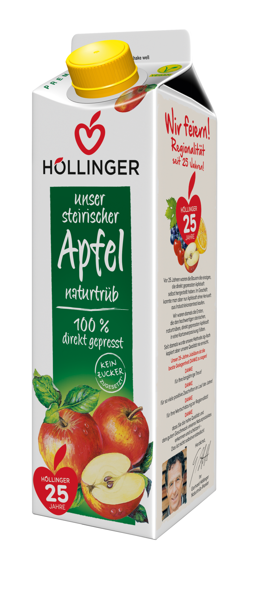 Höllinger Steirischer Apfelsaft 1 l 25 Jahre