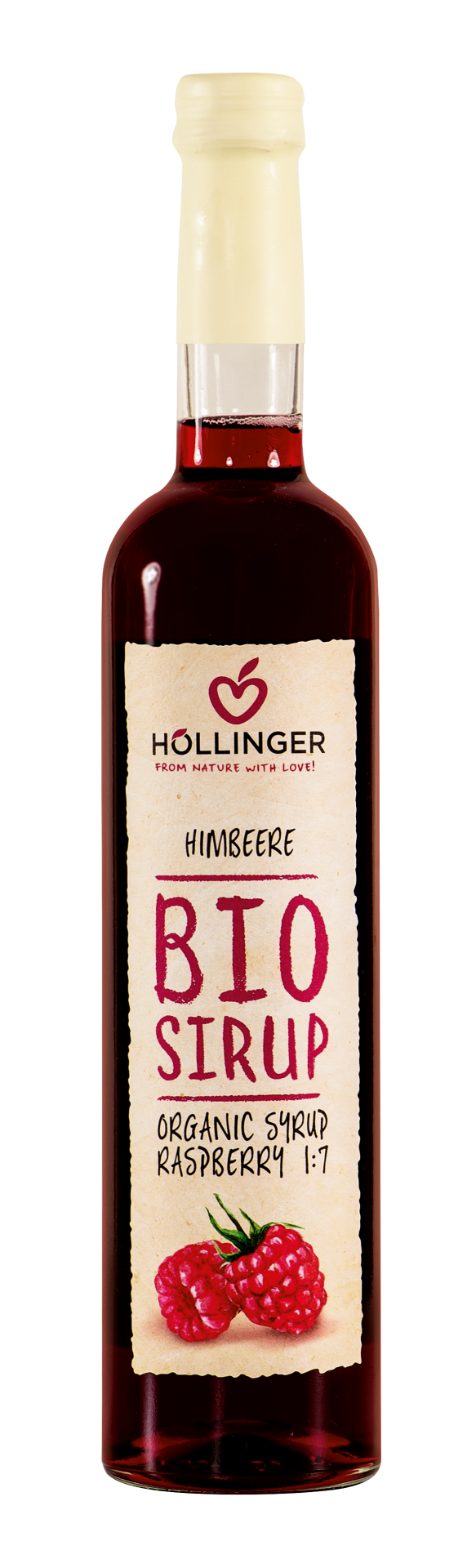 Höllinger Bio Himbeersirup Flasche