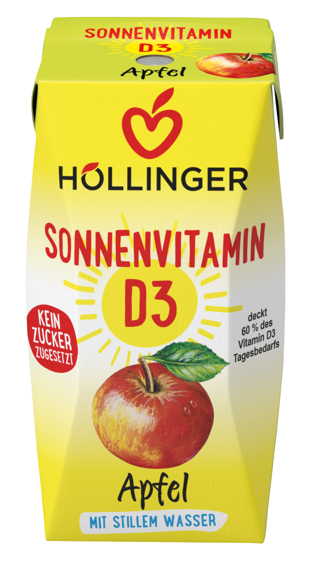Höllinger Bio Sonnenvitamin D3 Apfel Schulsaft in der 200ml Packung