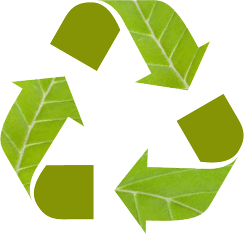 Recycling Kreislauf im Blatt-Stil