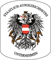 Österreichisches Staatswappen, das uns als staatlich ausgezeichnetes Unternehmen zertifiziert.